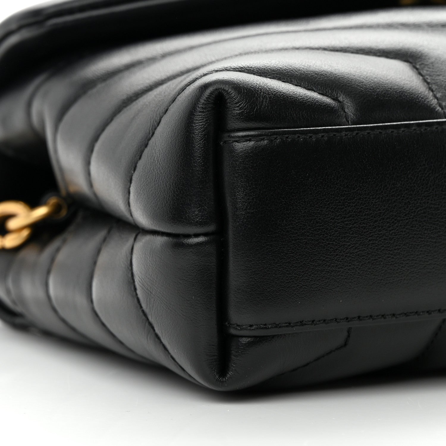 Saint Laurent Calfskin Y Quilted Monogram Toy Loulou Crossbody Bag Black 9 of 15