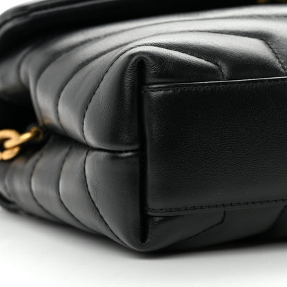 Saint Laurent Calfskin Y Quilted Monogram Toy Loulou Crossbody Bag Black 9 of 15