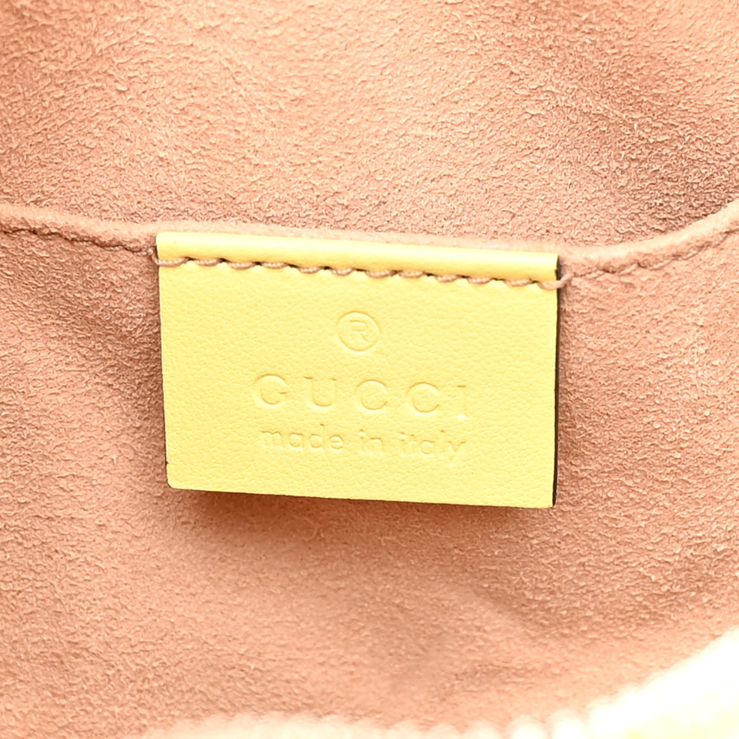 Gucci Calfskin Matelasse Mini GG Marmont Chain Shoulder Bag Banana 6 of 12