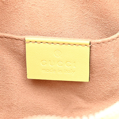Gucci Calfskin Matelasse Mini GG Marmont Chain Shoulder Bag Banana 6 of 12