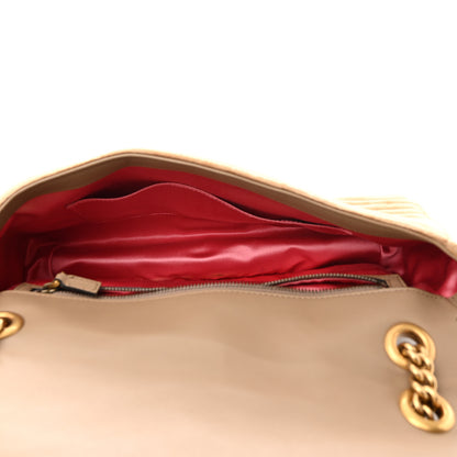 Gucci Velvet Matelasse Medium GG Marmont Shoulder Bag Taupe 5 of 10