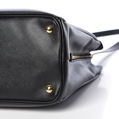 Prada Saffiano Lux Large Top Handle Open Tote Black 9 of 10
