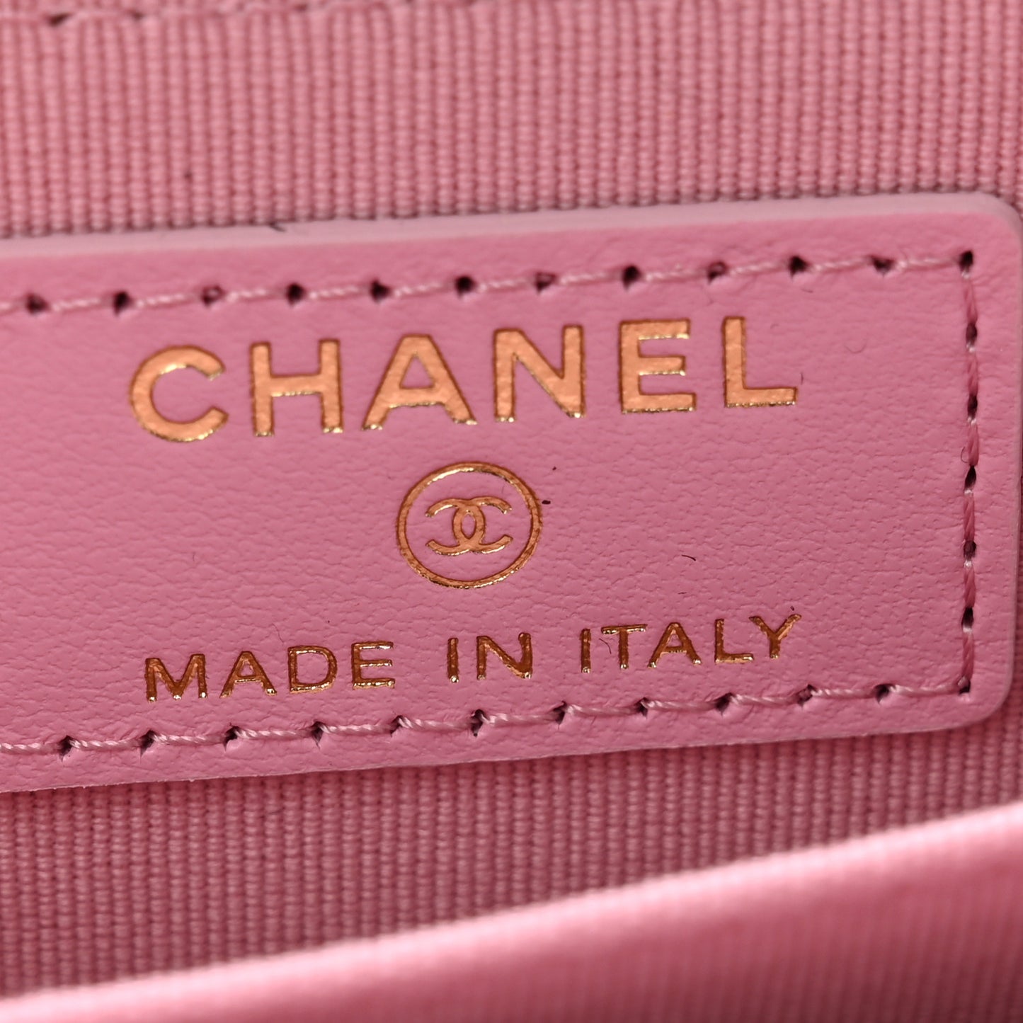 Lambskin Quilted Chanel 19 Zip Around Coin Purse Wallet Light Pink