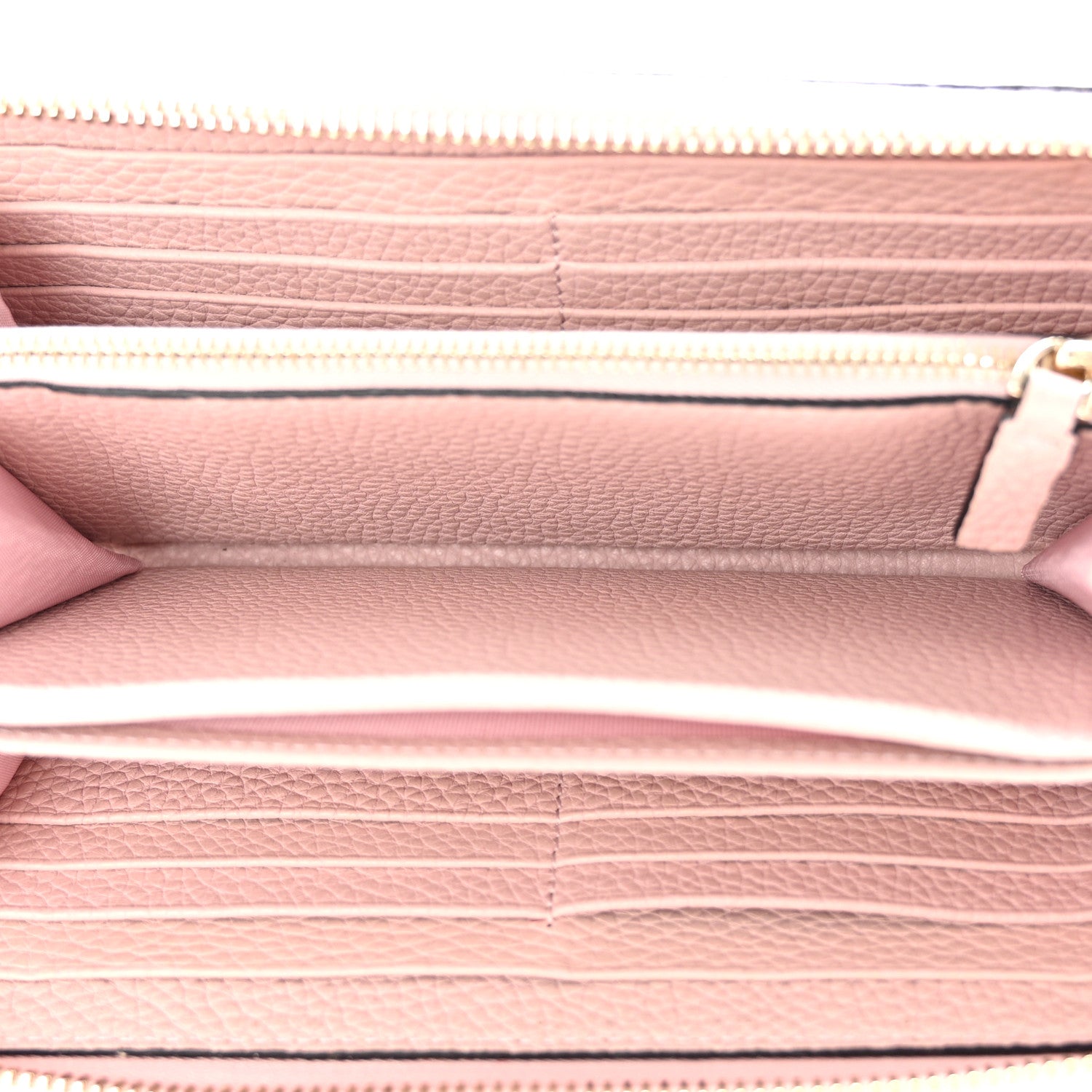 Valentino Garavani Pebbled Calfskin Rockstud Zip Around Wallet Water Rose 5 of 7