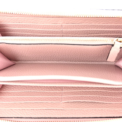 Valentino Garavani Pebbled Calfskin Rockstud Zip Around Wallet Water Rose 5 of 7