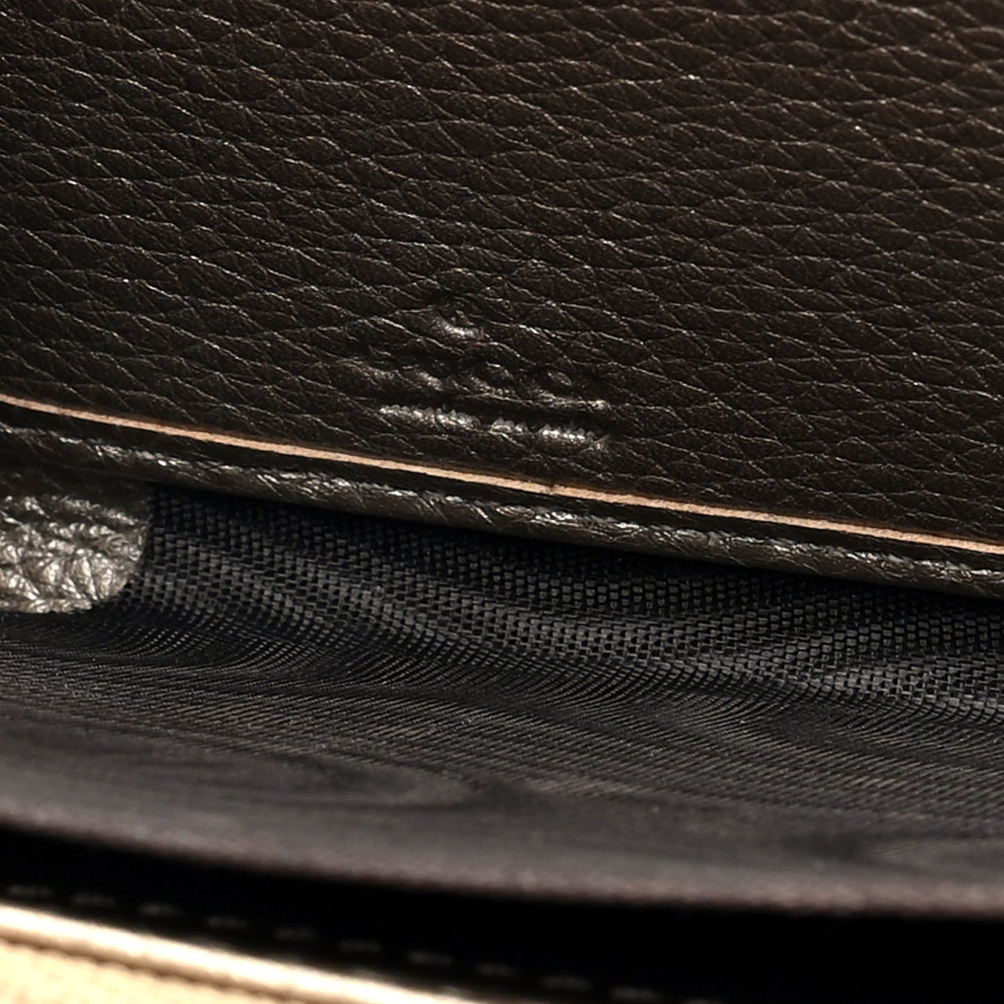 Metallic Pebbled Calfskin Soho Zip Around Wallet Golden Beige