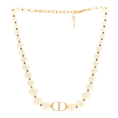 Christian Dior Pearl 30 Montaigne Choker Necklace Gold 3 of 7