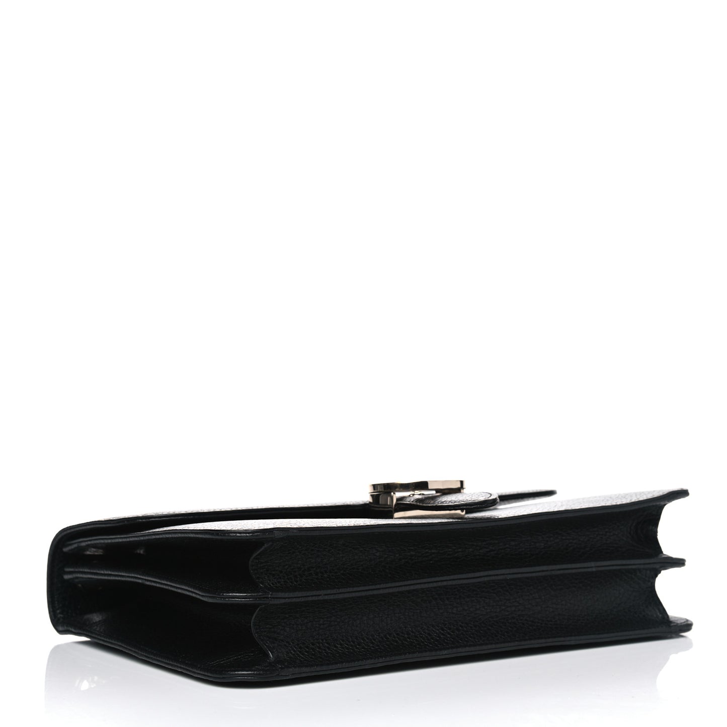 Dollar Calfskin Interlocking G Shoulder Bag Black
