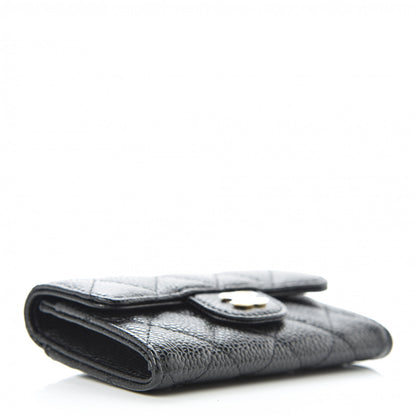 Chanel Caviar Quilted Flap Card Holder Wallet Black 4 of 10