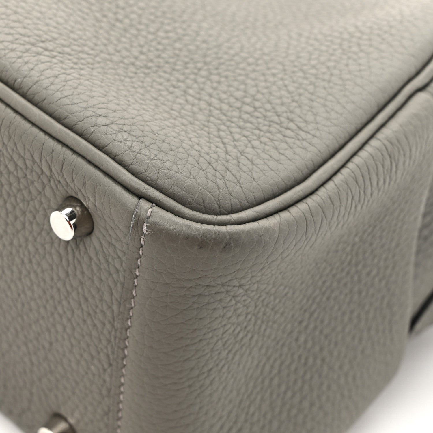 Hermes Taurillon Clemence Mini Lindy 20 Gris Meyer 11 of 12