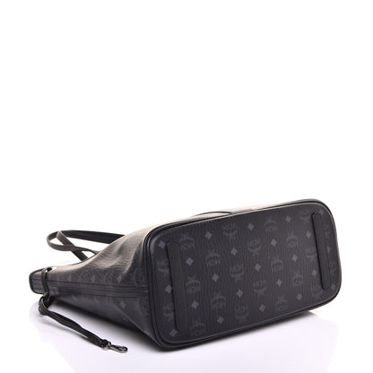 MCM Visetos Medium Liz Reversible Shopper Tote Black 7 of 16