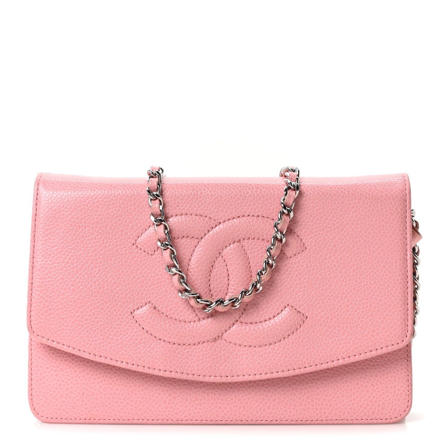 Chanel Caviar Timeless CC Wallet on Chain WOC Pink 1 of 10