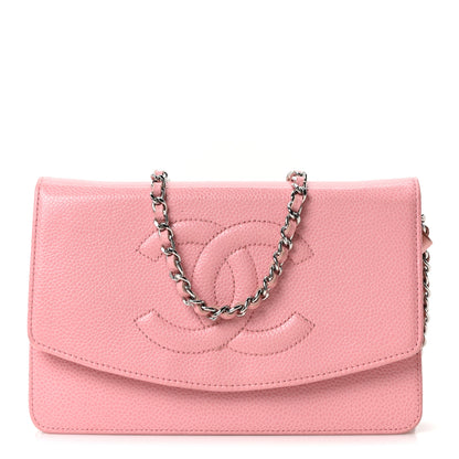 Chanel Caviar Timeless CC Wallet on Chain WOC Pink 1 of 10