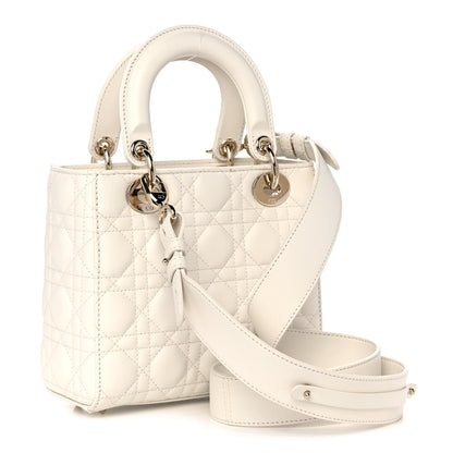 Christian Dior Lambskin Cannage Small Lady Dior White 2 of 10