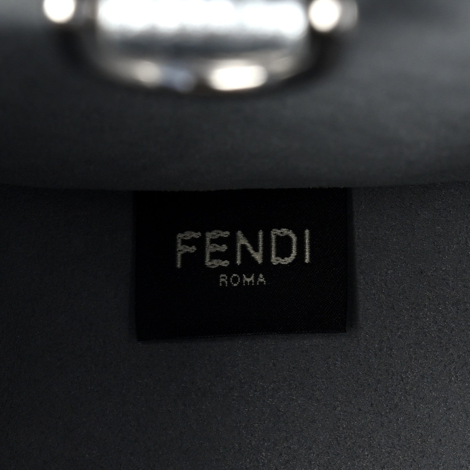 Fendi Metallic Calfskin Logo Embossed Small Fendi Sunshine Shopper Tote Argento 6 of 9