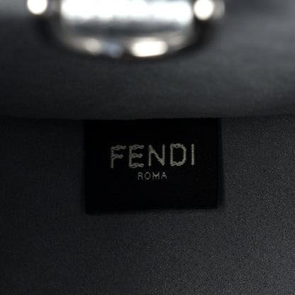 Fendi Metallic Calfskin Logo Embossed Small Fendi Sunshine Shopper Tote Argento 6 of 9