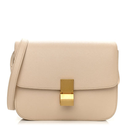 Celine Liege Calfskin Medium Classic Box Flap Bag Powder 1 of 9