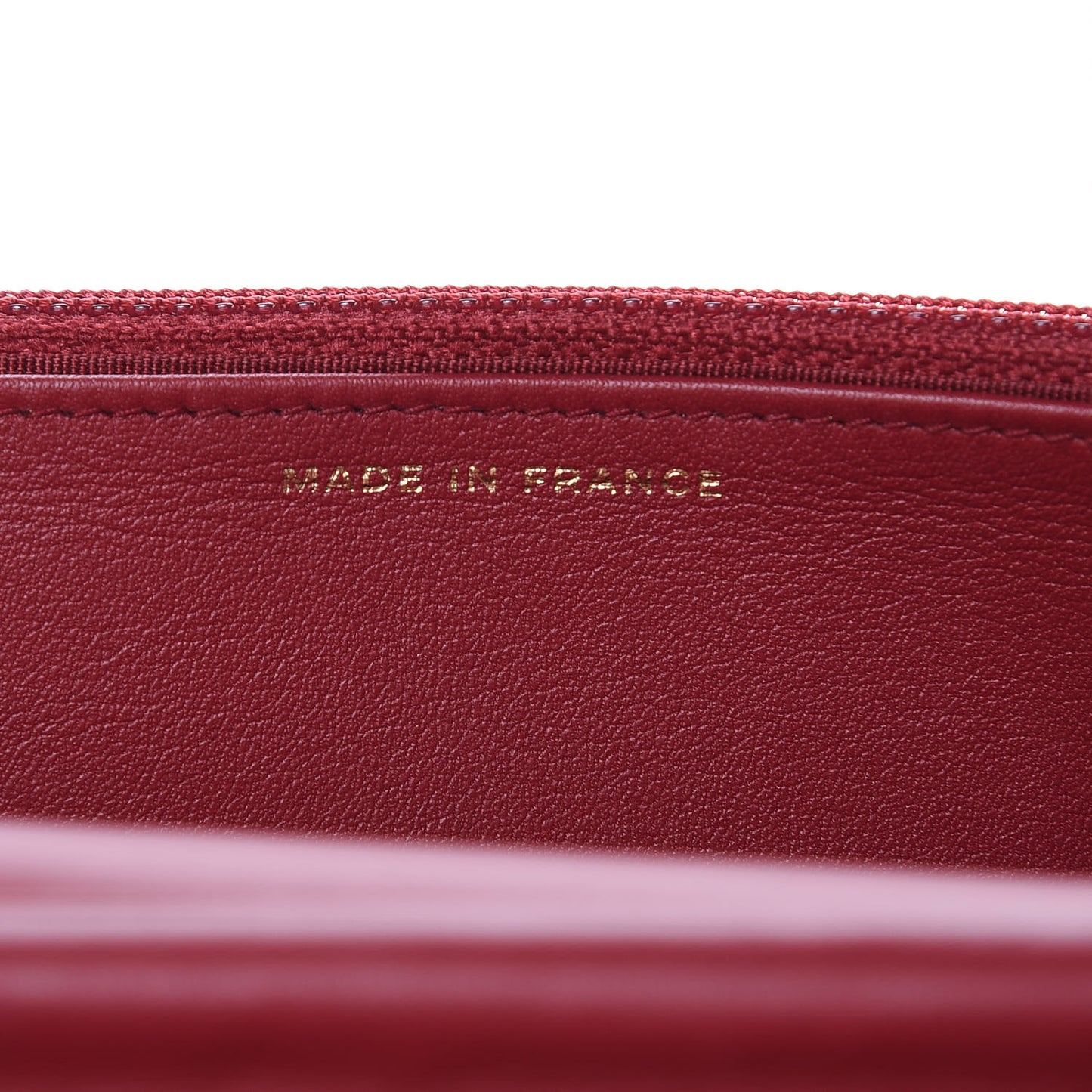 Calfskin Quilted Boy Wallet On Chain WOC Red