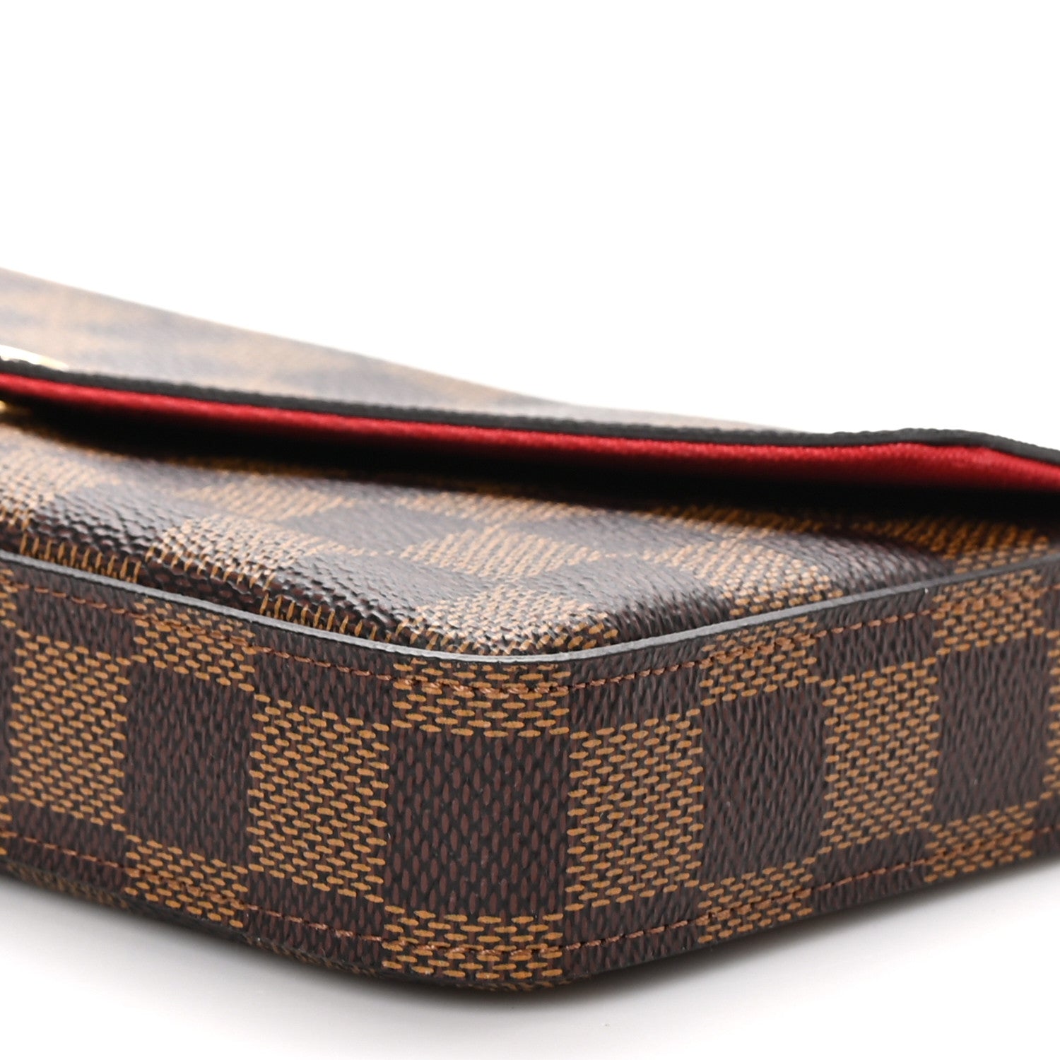 Louis Vuitton Damier Ebene Pochette Felicie Chain Wallet 10 of 11