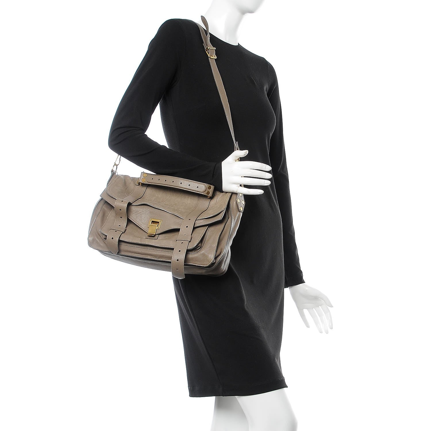 Proenza Schouler Lambskin Medium PS1 Satchel Smoke 2 of 8