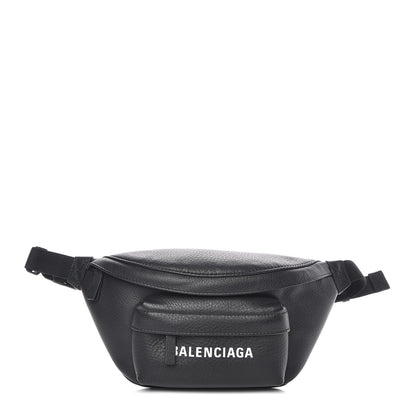 Balenciaga Calfskin Everyday Logo Belt Bag Black 1 of 9