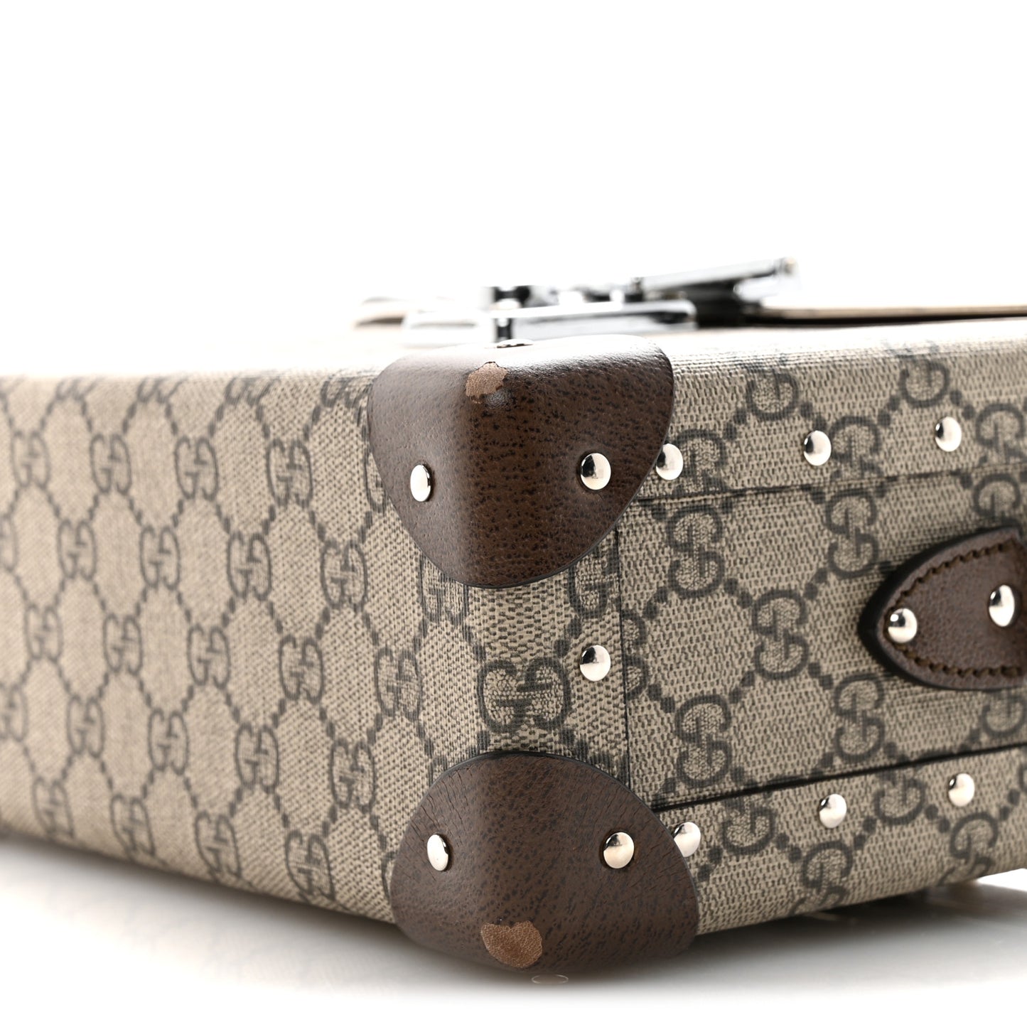 GG Supreme Monogram Globe-Trotter Beauty Case Brown