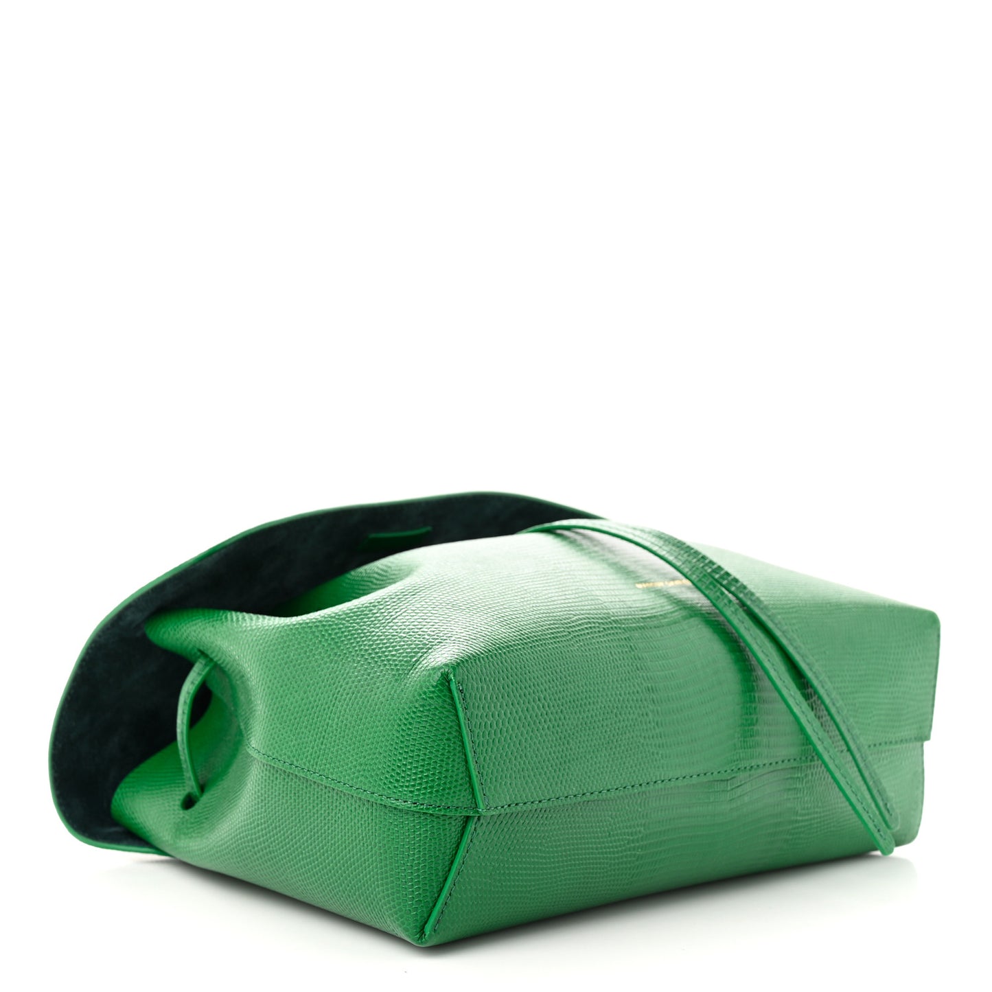 Calfskin Lizard Embossed Mini Soft Lady Bag Leaf