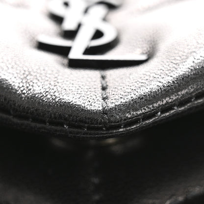 Saint Laurent Lambskin Monogram Loulou Puffer Pouch Clutch Black 11 of 11