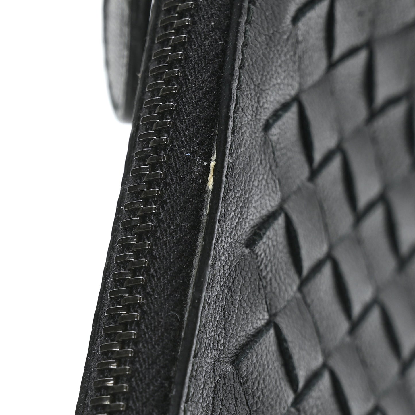 Nappa Intrecciato Zip Pouch Black
