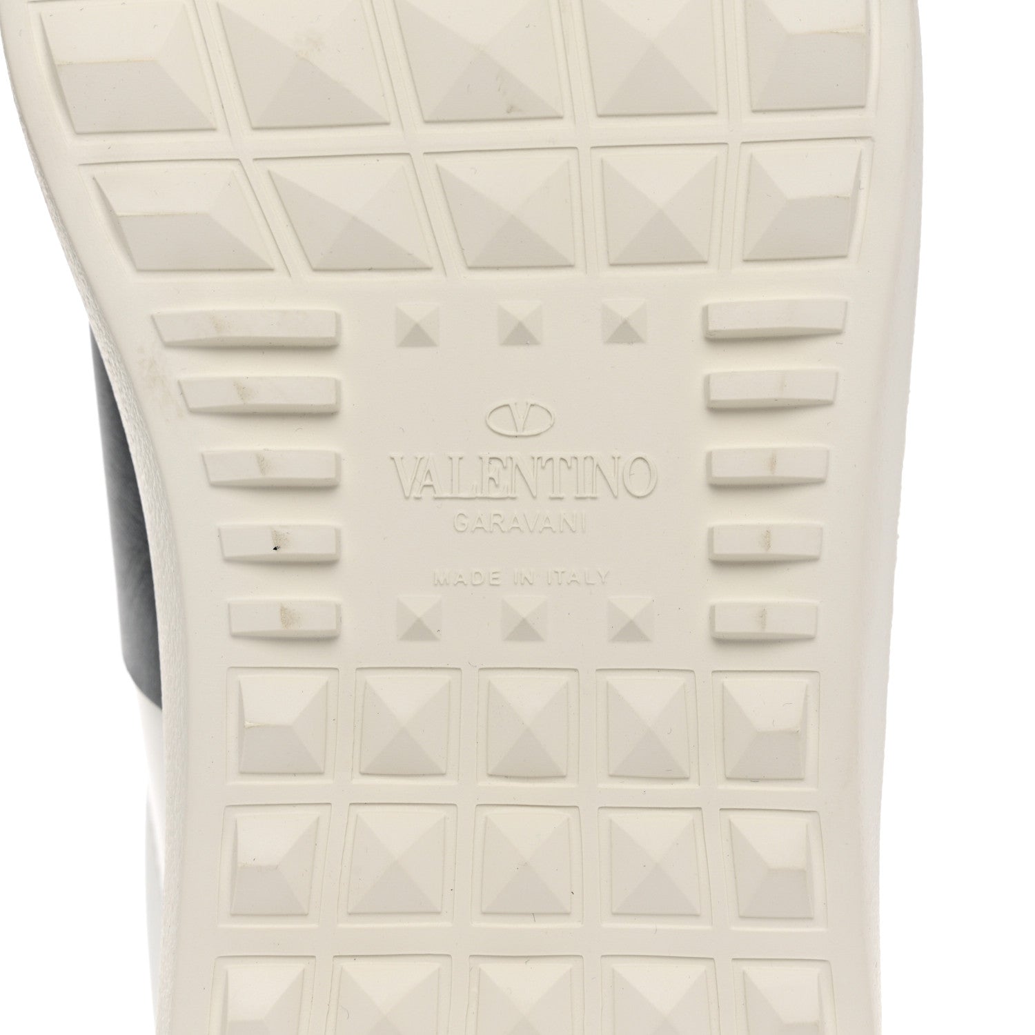 Valentino Garavani Calfskin Mens Rockstud Open Sneakers 43 White Black 8 of 9