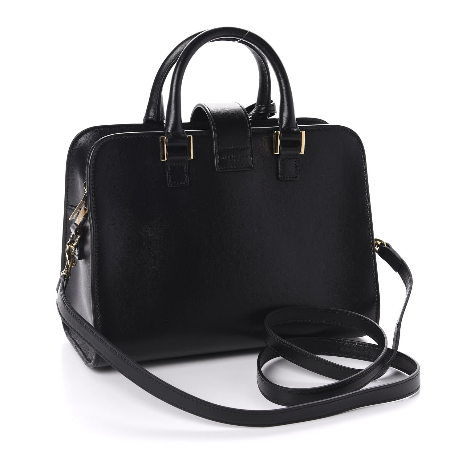 Saint Laurent Calfskin Monogram Baby Cabas Black 3 of 9