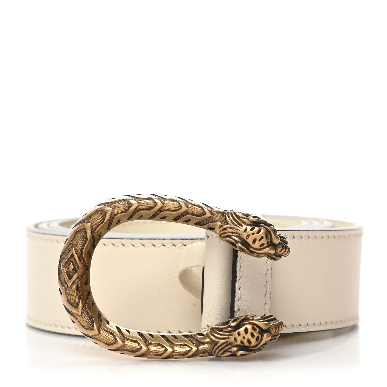 Gucci Calfskin Dionysus 30mm Belt 95 38 Mystic White 1 of 5