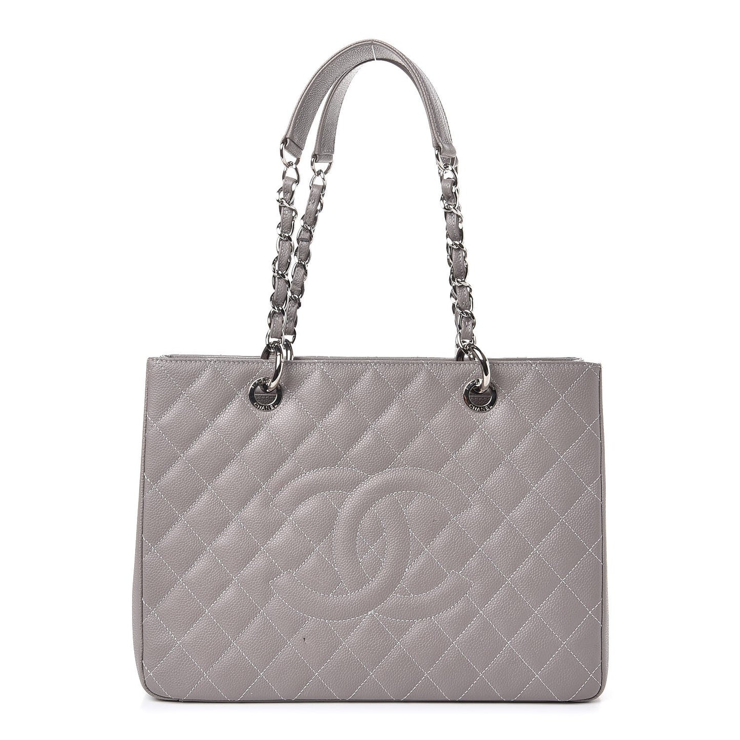 Caviar Quilted Grand Shopping Tote GST Gris Clair