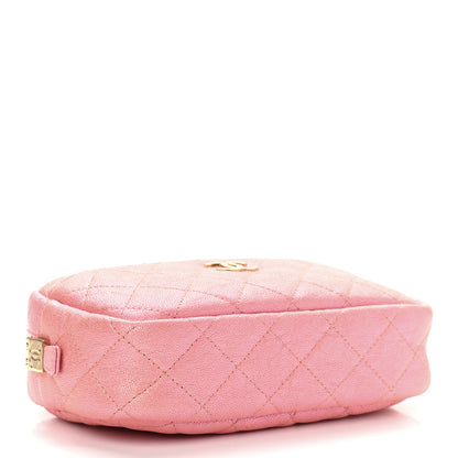 Chanel Iridescent Caviar Quilted Small Timeless Camera Case Pink 4 of 9
