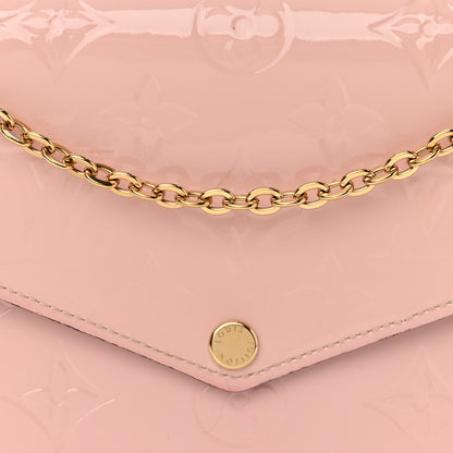 Louis Vuitton Vernis Felicie Chain Wallet Rose Ballerine 8 of 11