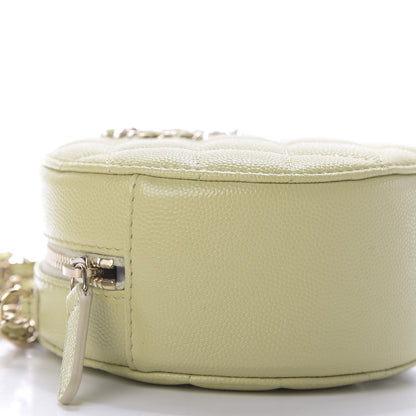 Chanel Caviar Quilted French New Wave Round Clutch With Chain Light Green 6 of 10