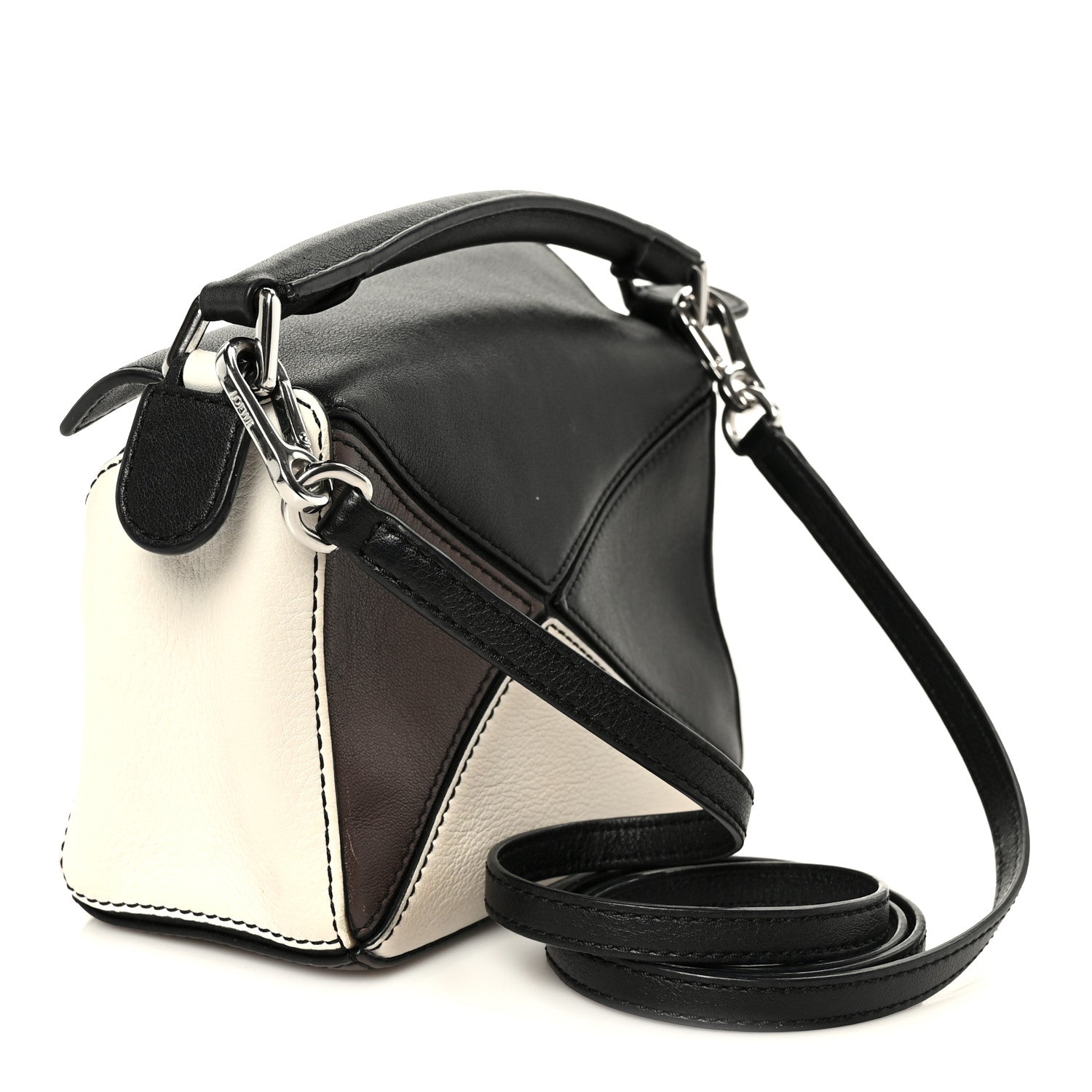 Loewe Calfskin Mini Puzzle Bag Black Taupe 3 of 11