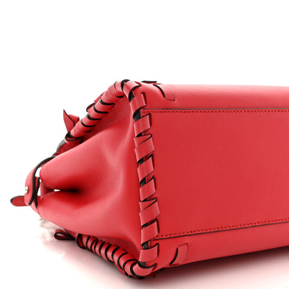 Fendi Vitello Seta Century Nappa Whipstitch Mini Peekaboo Iconic Satchel Fiamma 10 of 12
