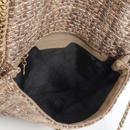 Stella McCartney Woven Boucle Fold Over Falabella Clutch Gold 5 of 9