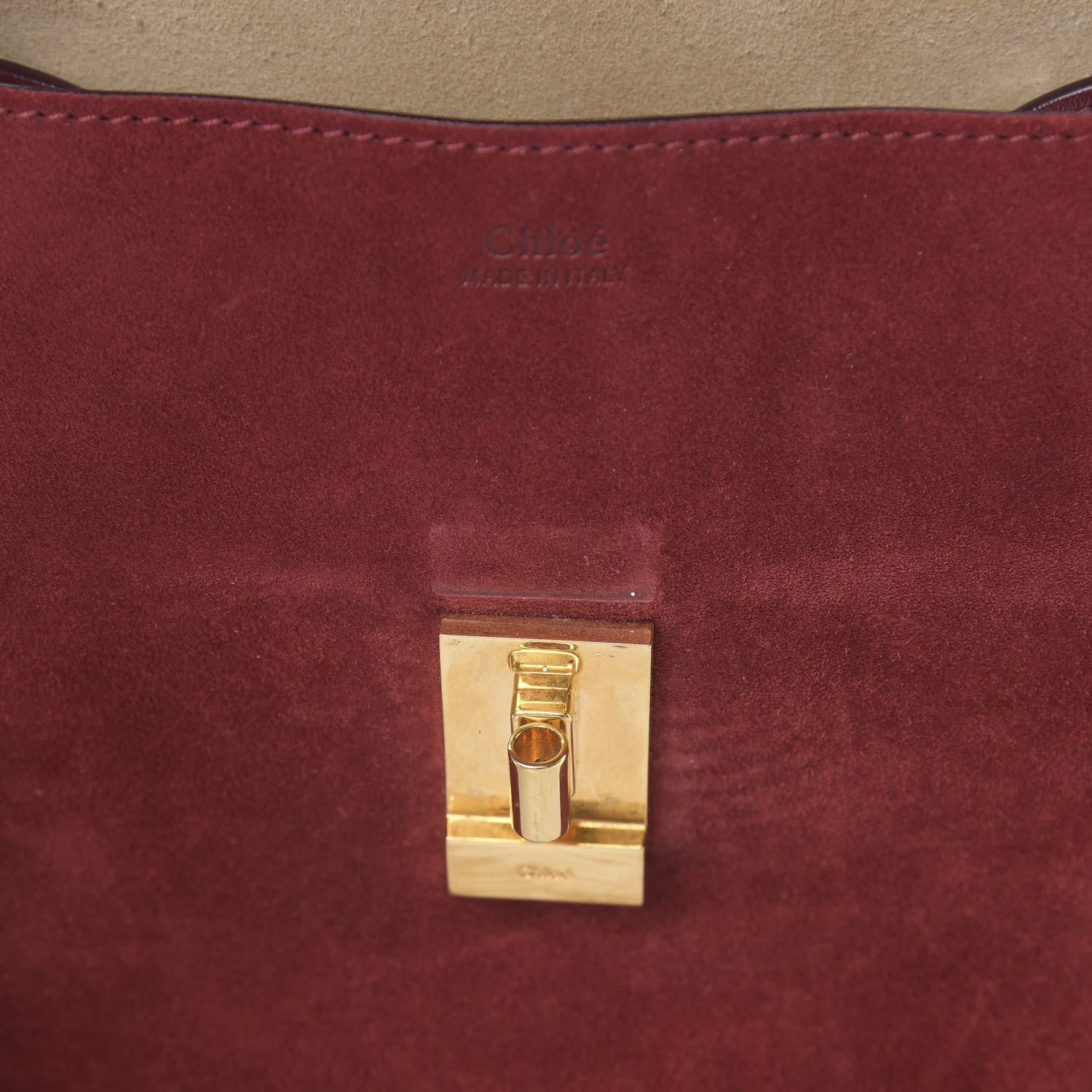 Chloe Suede Smooth Calfskin Drew Shoulder Bag Plum Purple 11 of 14