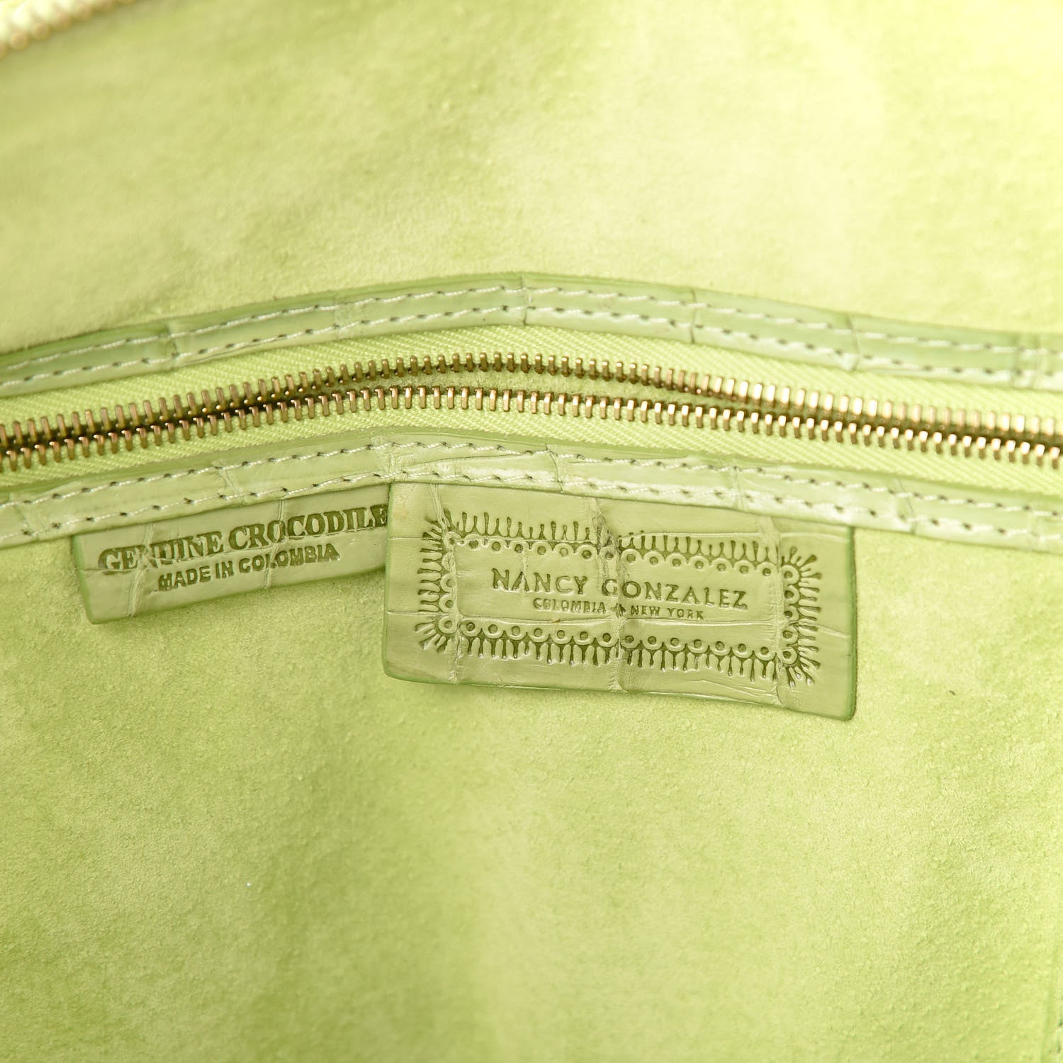 Nancy Gonzalez Crocodile Tote Lime 6 of 9