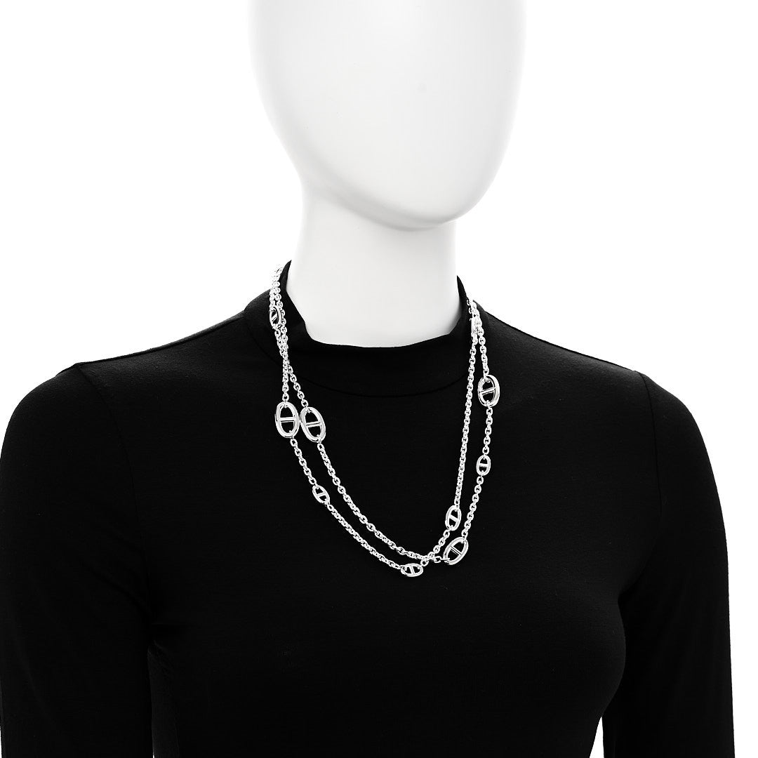 Hermes Sterling Silver Farandole Necklace 120 2 of 6