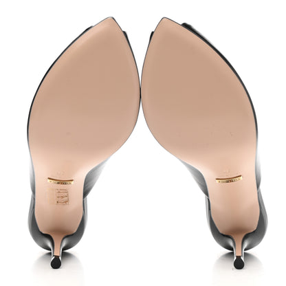 Gucci Malaga Kid Chain Sylvie Mules 37 Black 5 of 10