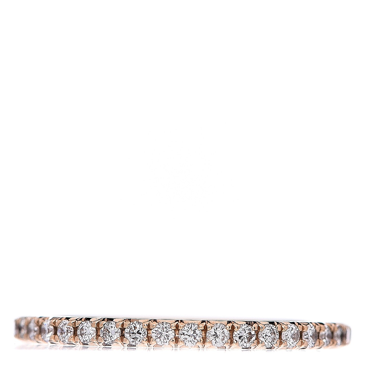 Tiffany 18K Rose Gold Diamond Metro Ring 48 4.5 2 of 3