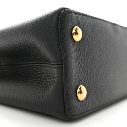 Louis Vuitton Taurillon Capucines MM Black Arizona Beige Ruby Red 8 of 11
