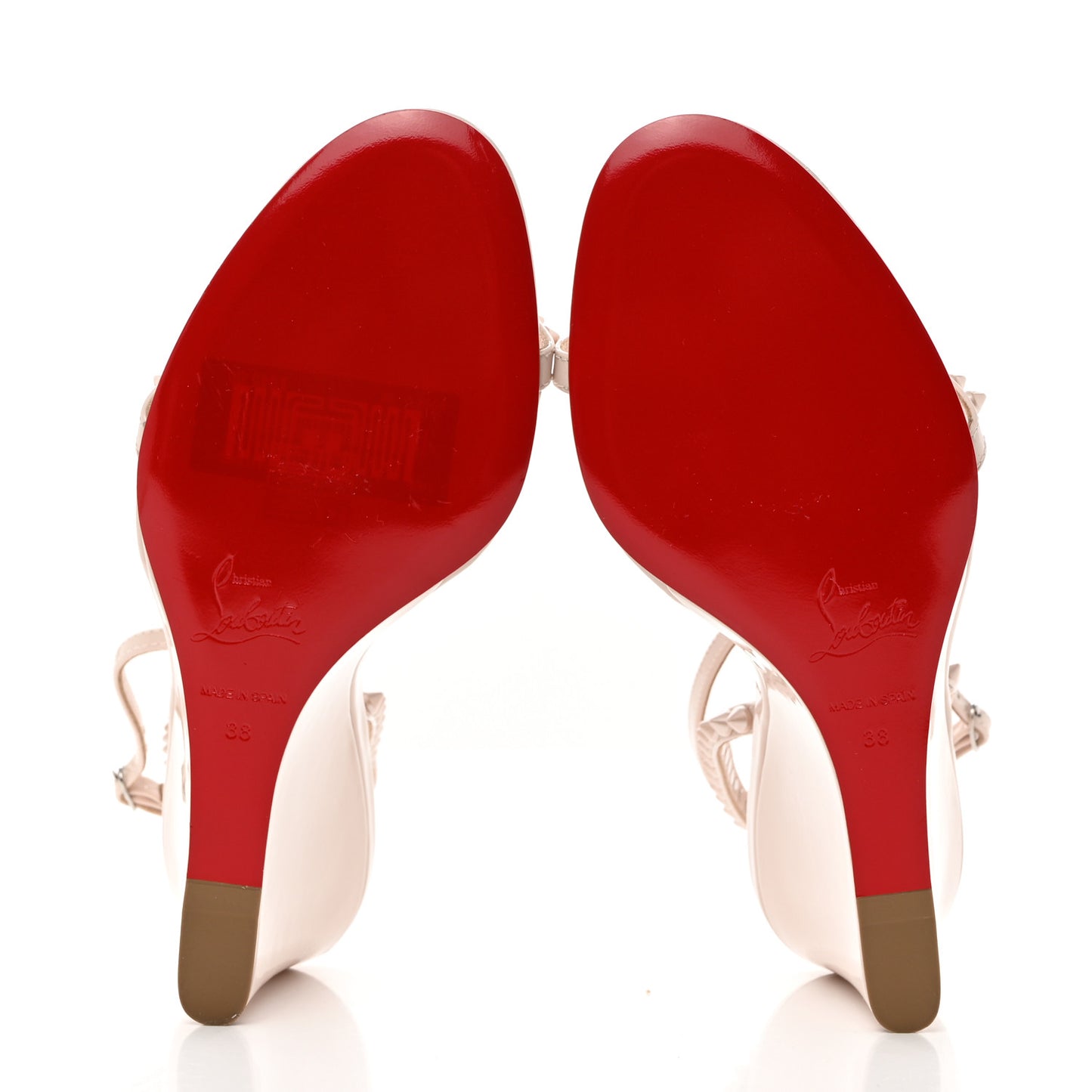 Calfskin So Me Spike 85 Wedge Sandals 38 Leche