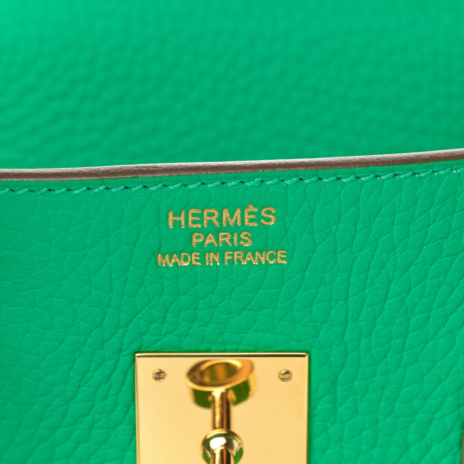 Hermes Taurillon Clemence Birkin 35 Menthe 6 of 14