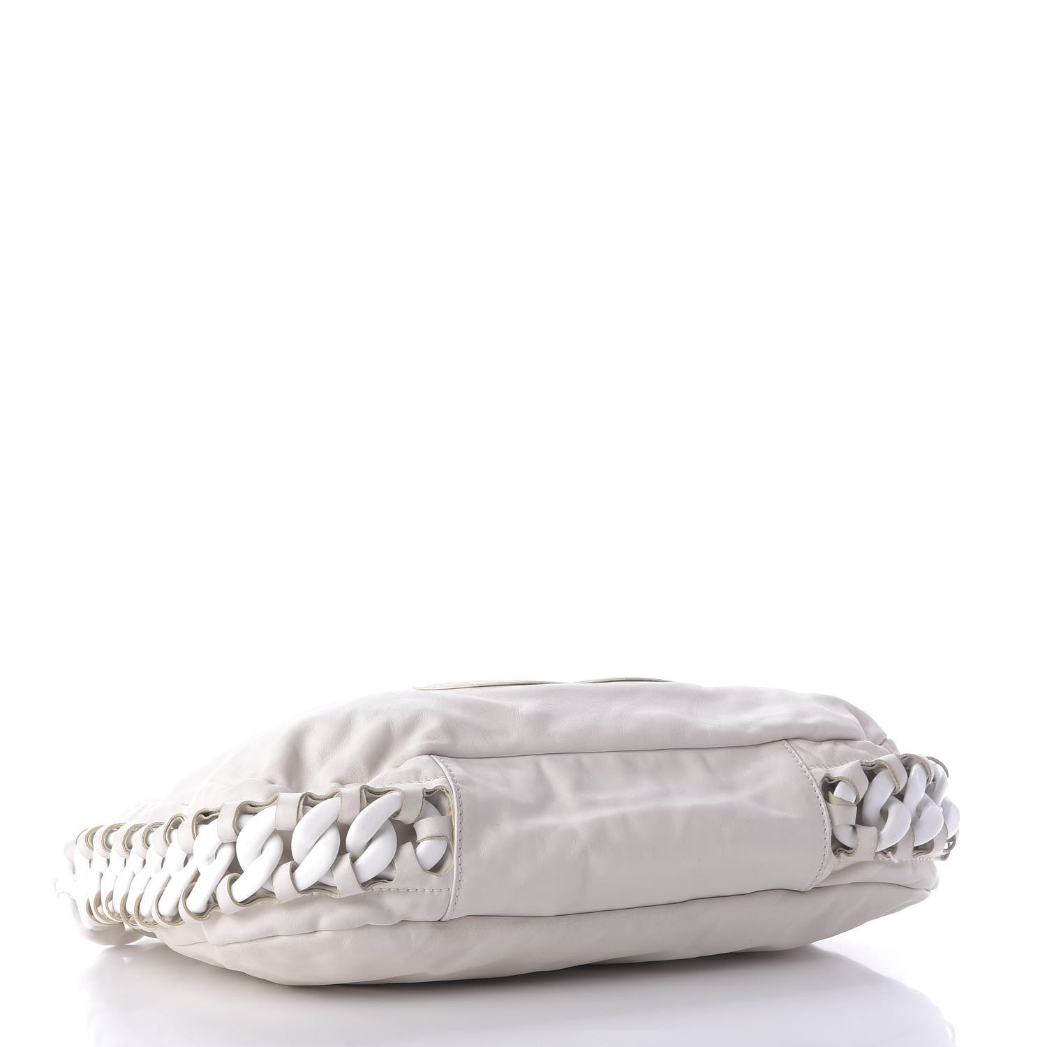 Chanel Calfskin Modern Chain Rhodoid Hobo White 4 of 12
