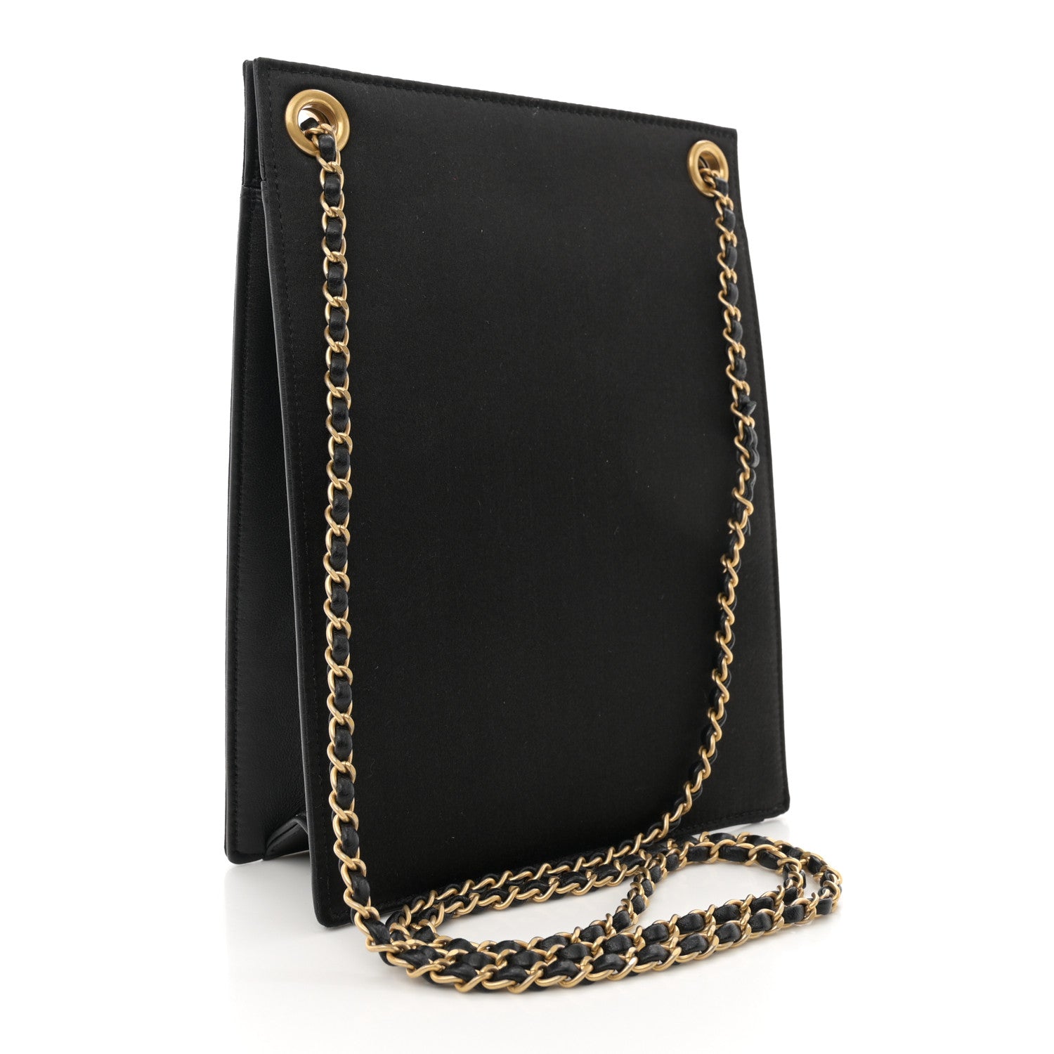 Chanel Satin Sequin No. 5 Shoulder Bag Black 3 of 11