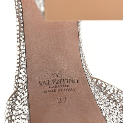 Valentino Garavani Crystal Suede Tan-Go 50/120mm Platform Sandals 37 Rose Cannelle 7 of 10